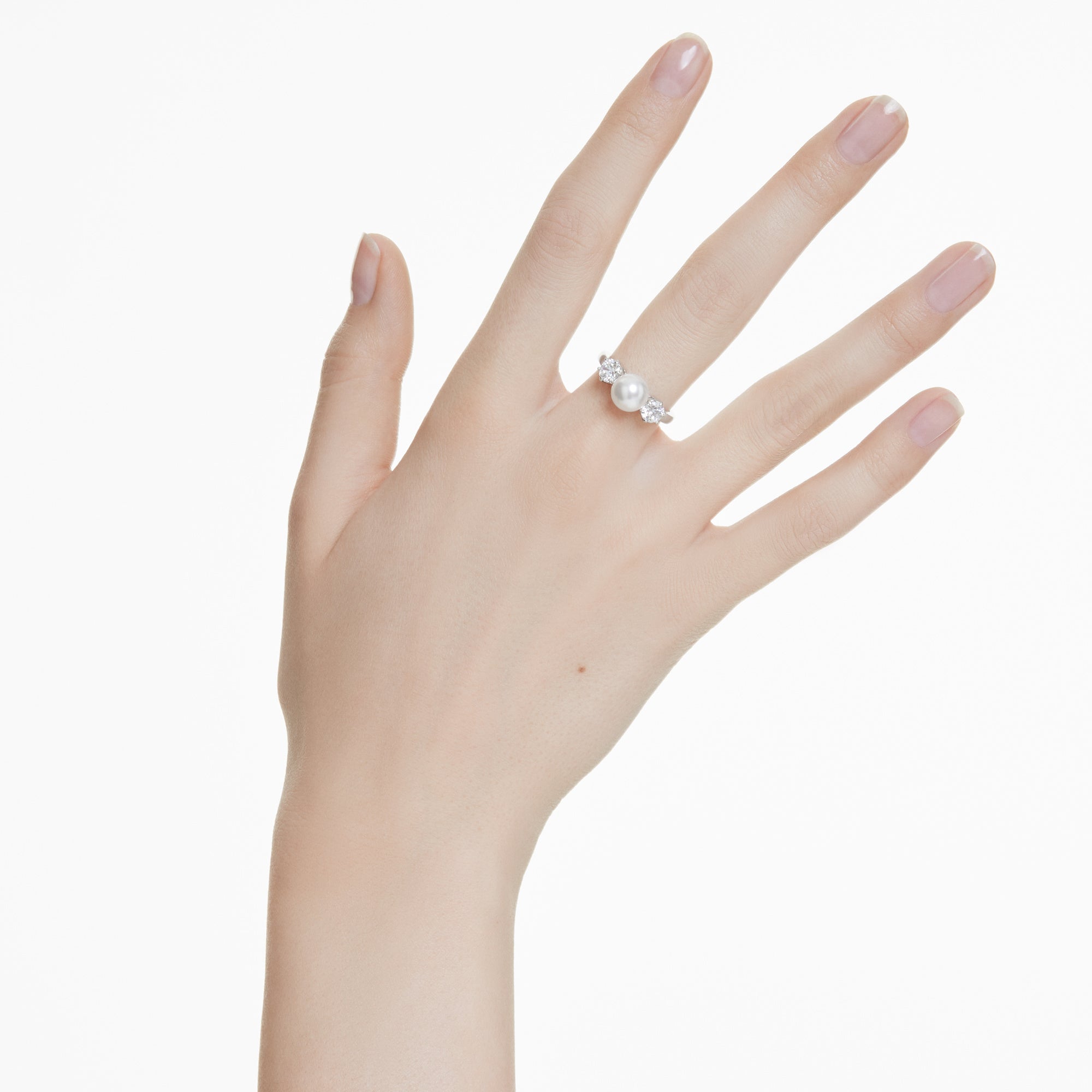 Swarovski Matrix Ring Prl,CRY/RHS - 55