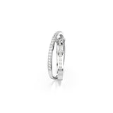 Swarovski Hyperbola Ring - Rhodium Plated - 58 - White Crystals