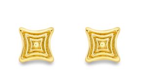 9ct Yellow Gold Five Oval Stud Earrings