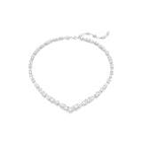 Swarovski Mesmera Necklace - Rhodium Plated - White Crystals