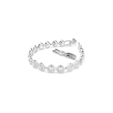 Swarovski Una Bracelet - Rhodium Plated - M - White Crystals