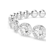 Swarovski Una Bracelet - Rhodium Plated - M - White Crystals