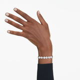 Swarovski Una Bracelet - Rhodium Plated - M - White Crystals