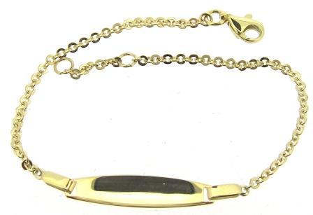 9ct Yellow Gold Identity Bracelet