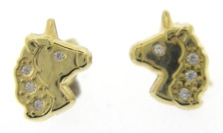 9ct Yellow Gold Cubic Zirconia Halo Stud Earrings