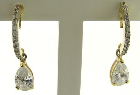 9ct Yellow Gold Diamond Cut Hoop Earrings