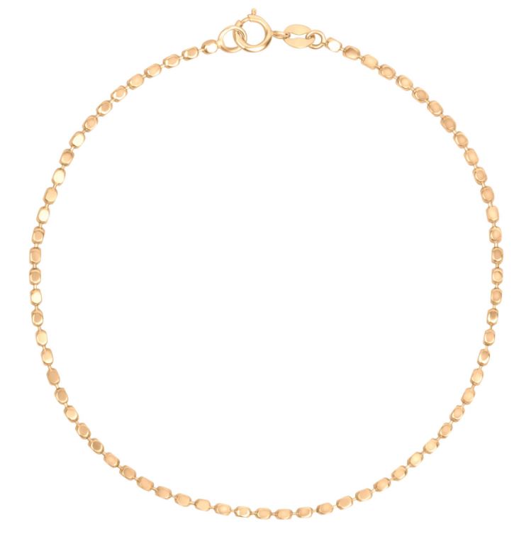 9ct Yellow Gold Diamond Cut Chain Bracelet