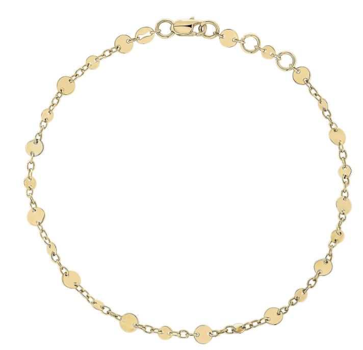9ct Yellow Gold Multi Disc Bracelet