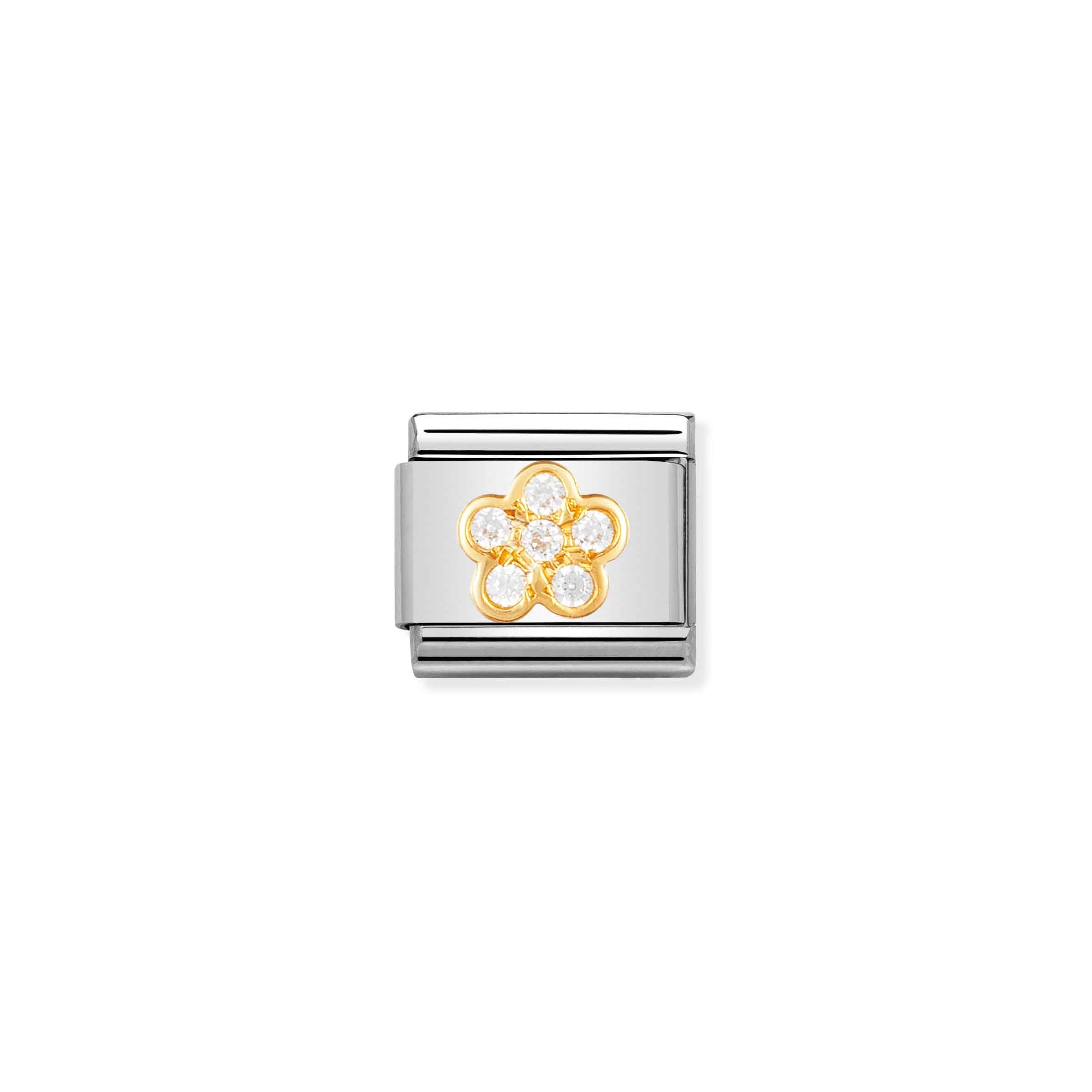 Nomination Composable Classic Nature White Flower Link
