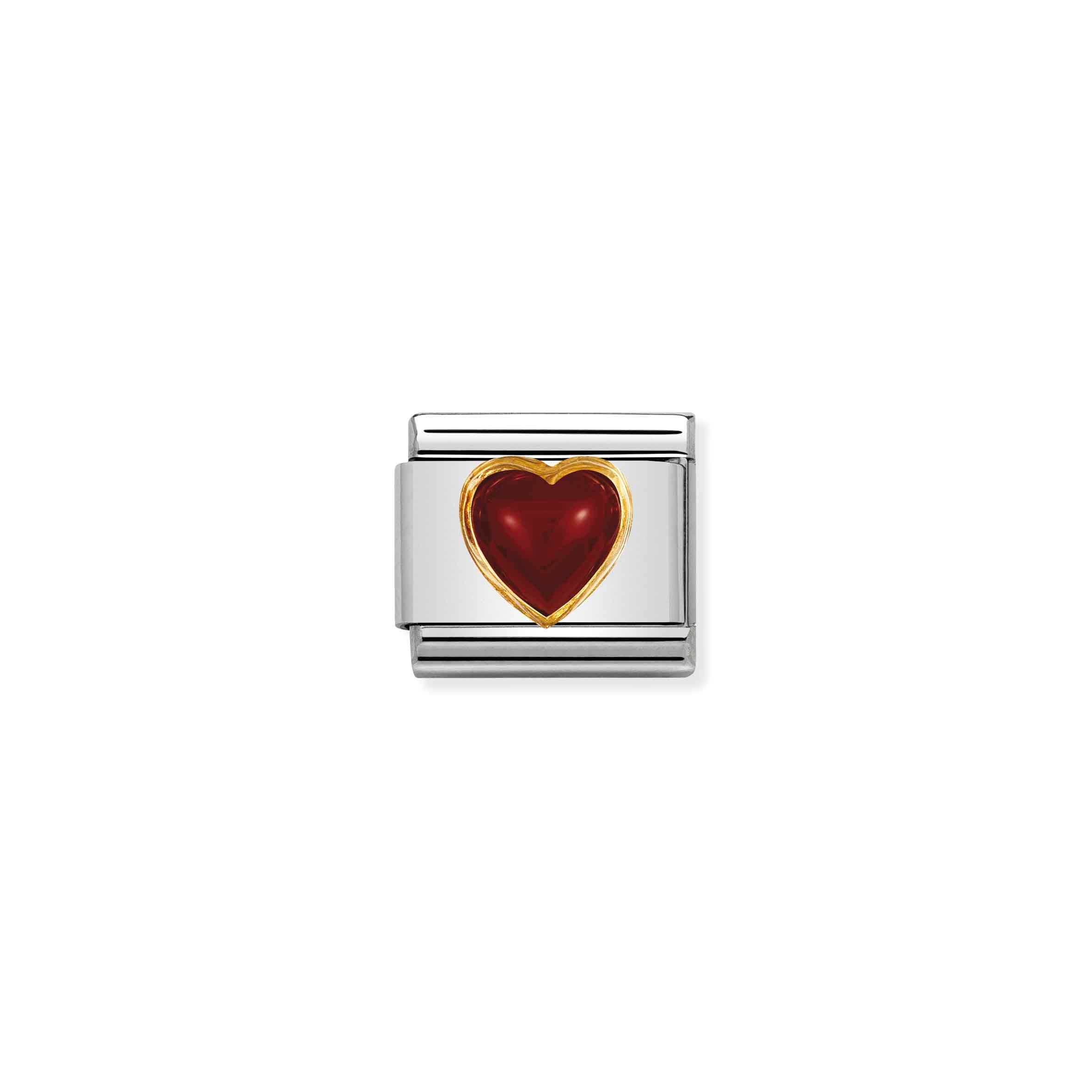 Nomination Composable Classic Red Agate Heart Charm