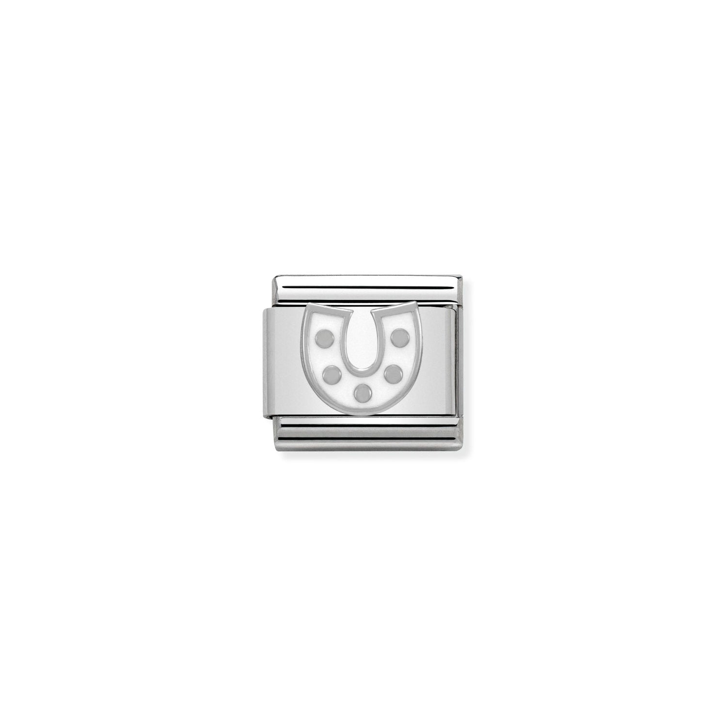 Nomination Composable Classic White Horseshoe Charm