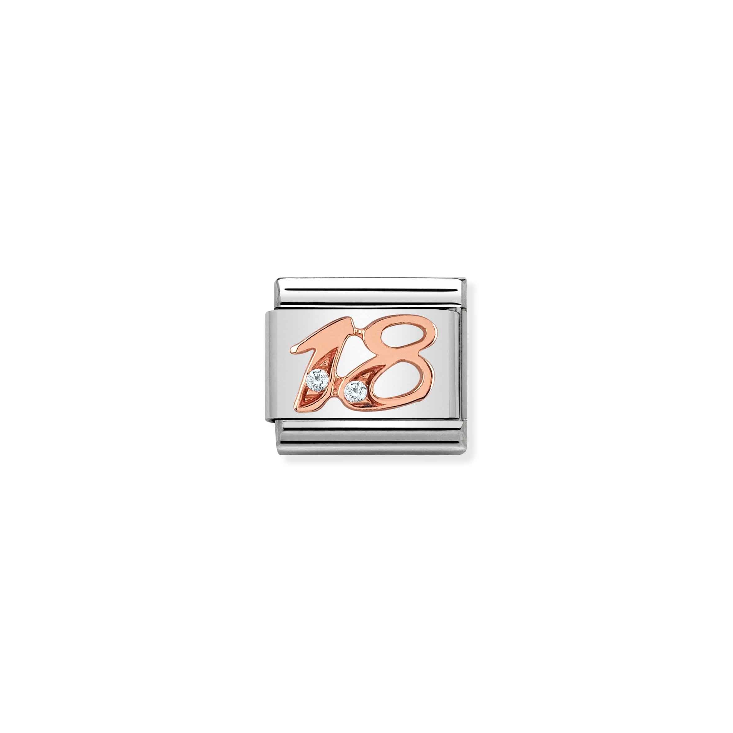 Nomination Composable Classic Rose Gold Number 18 Link