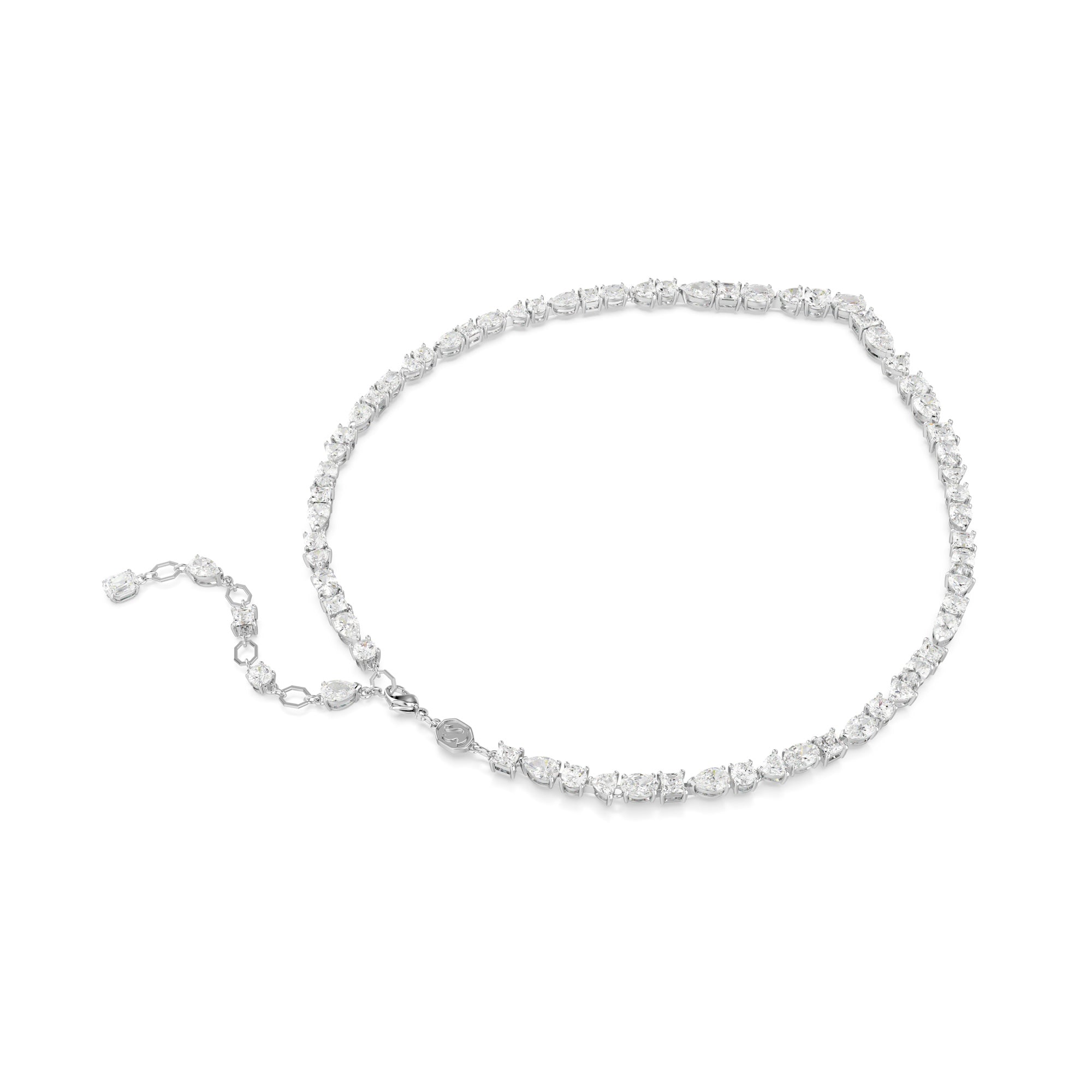 Swarovski Mesmera Set - Rhodium Plated - White Jewellery Sets Necklace