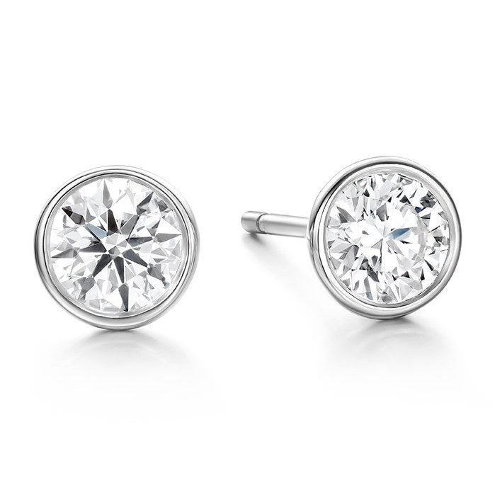 Hearts On Fire 18ct White Gold 0.33ct HOF Classic Bezel Studs