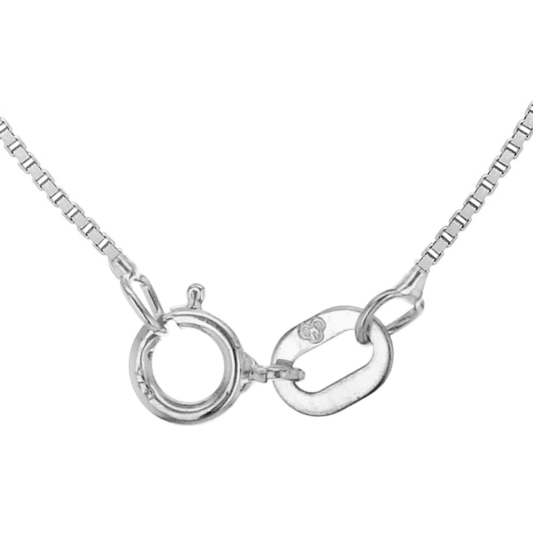 Adjustable 9ct White Gold Box Chain