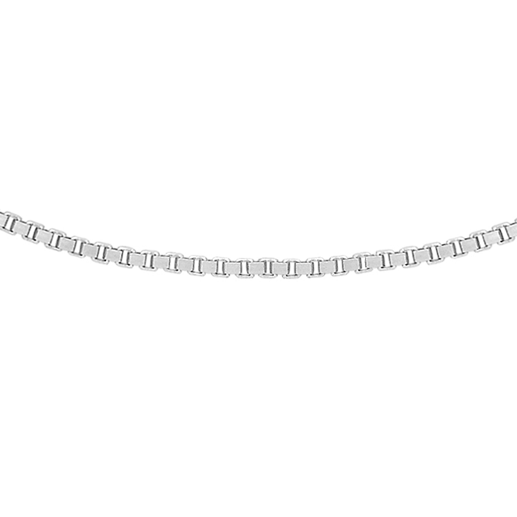 Adjustable 9ct White Gold Box Chain