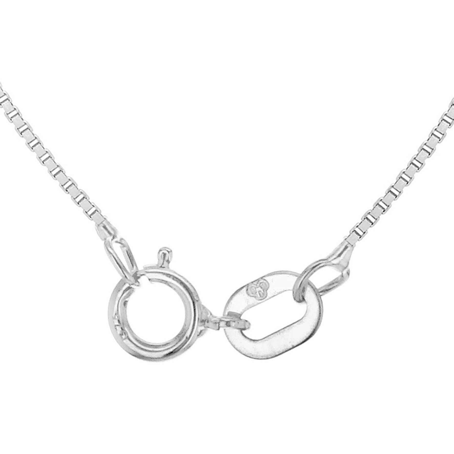 Lustrous 9ct White Gold Adjustable Box Chain