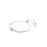 Swarovski Matrix Tennis Bracelet - Rhodium Plated - White And Champagne Crystals