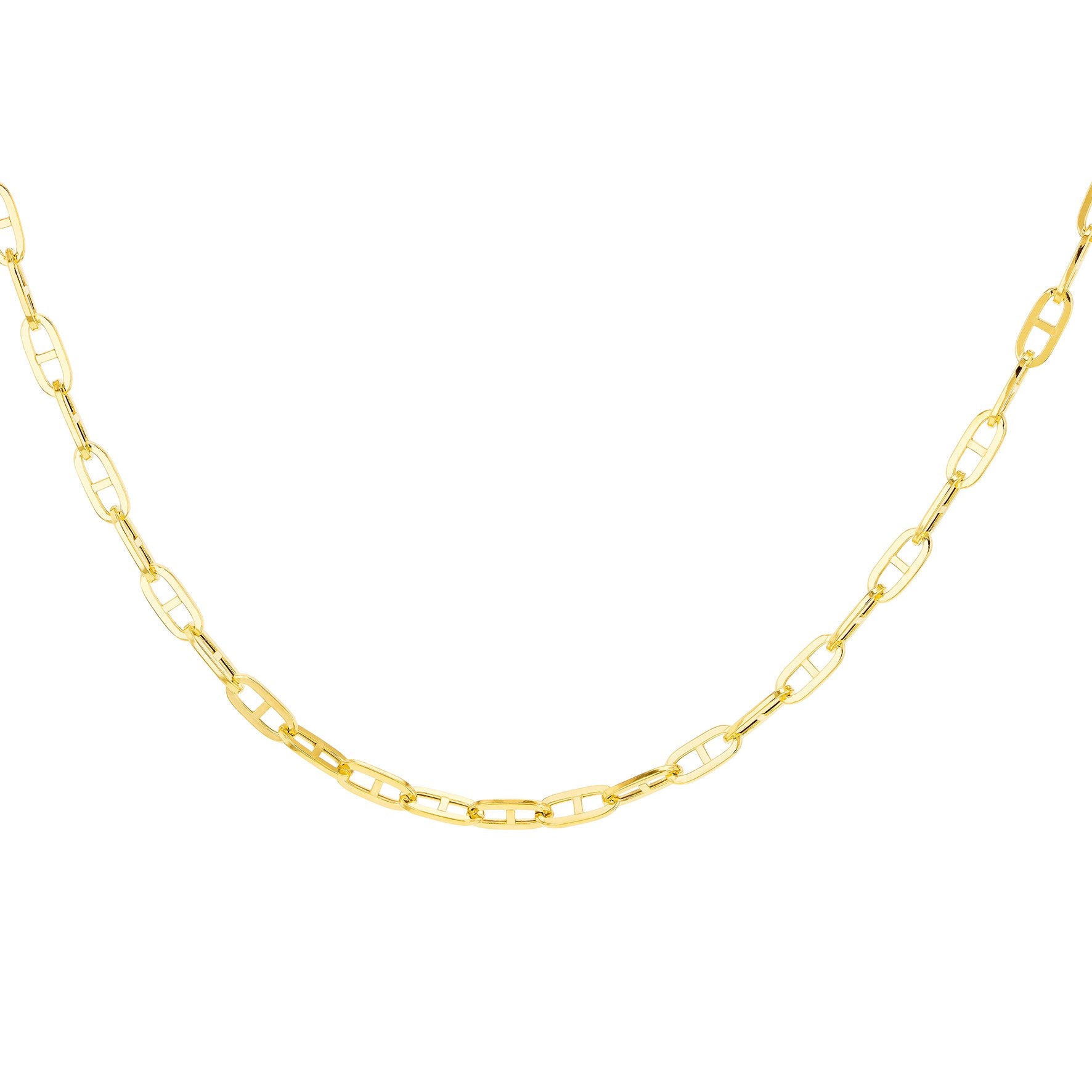 9ct Yellow Gold Small Square Rambo Chain