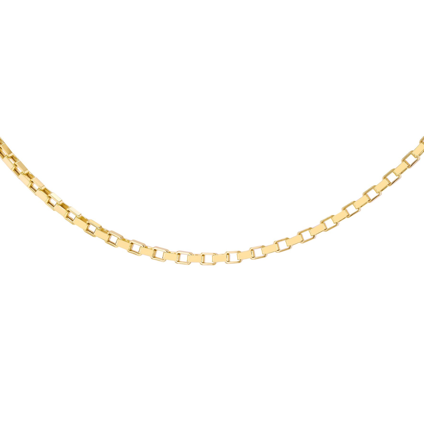 9ct Yellow Gold Square Link Chain