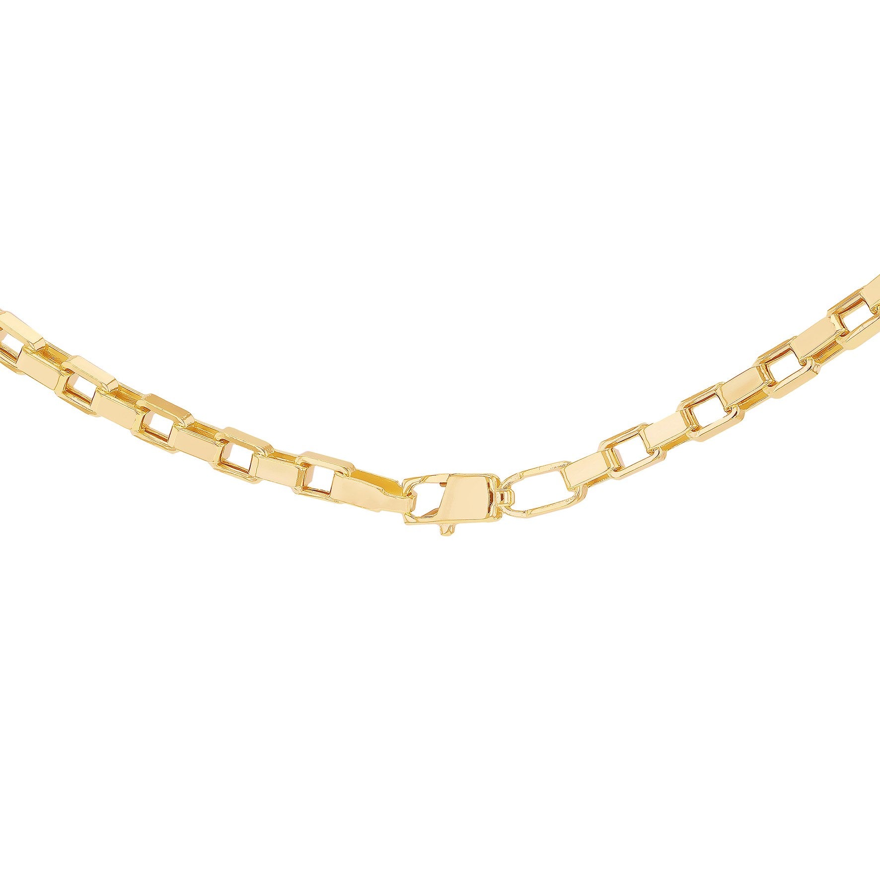 9ct Yellow Gold Square Link Chain