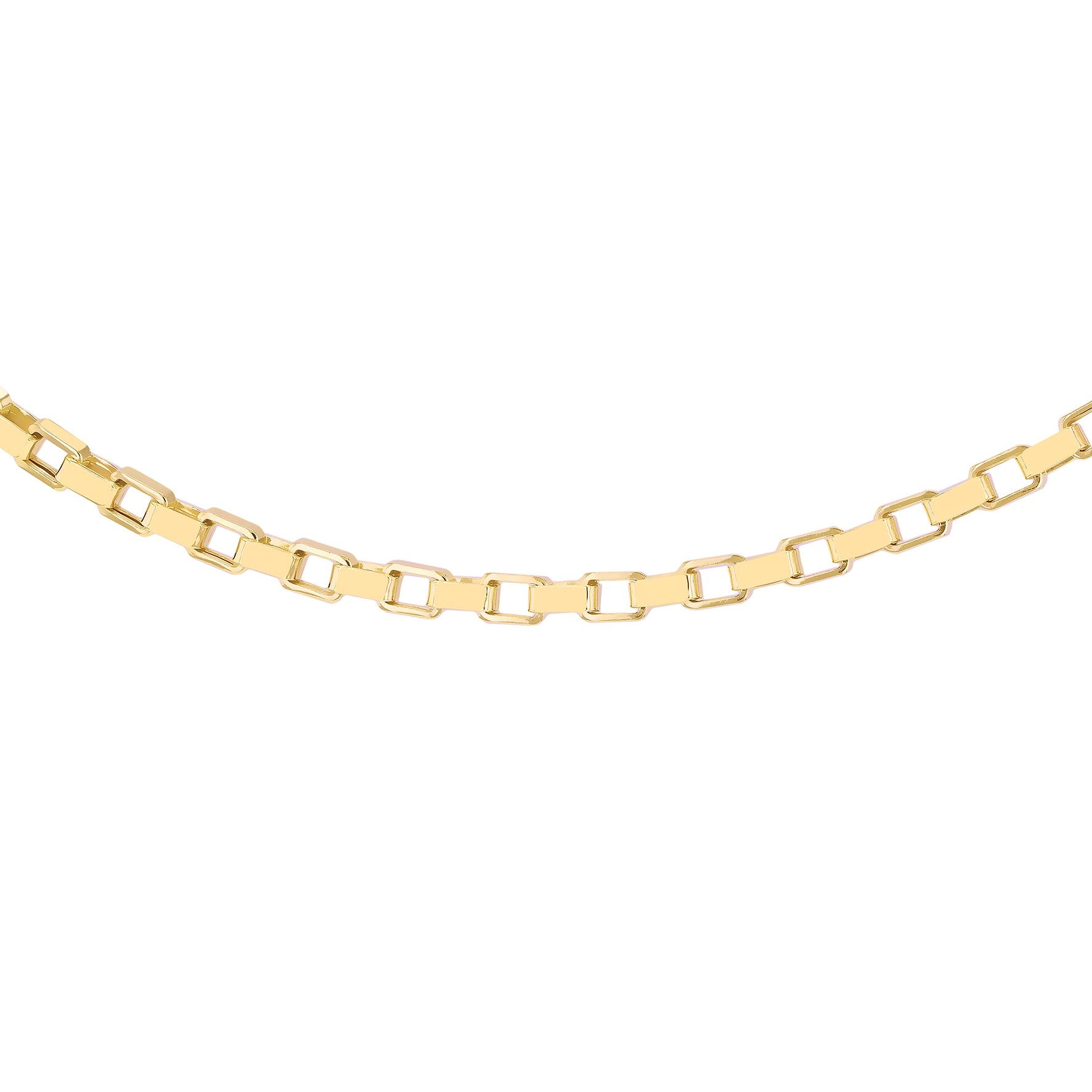 9ct Yellow Gold Square Link Chain