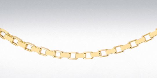 9ct Yellow Gold Square Link Chain