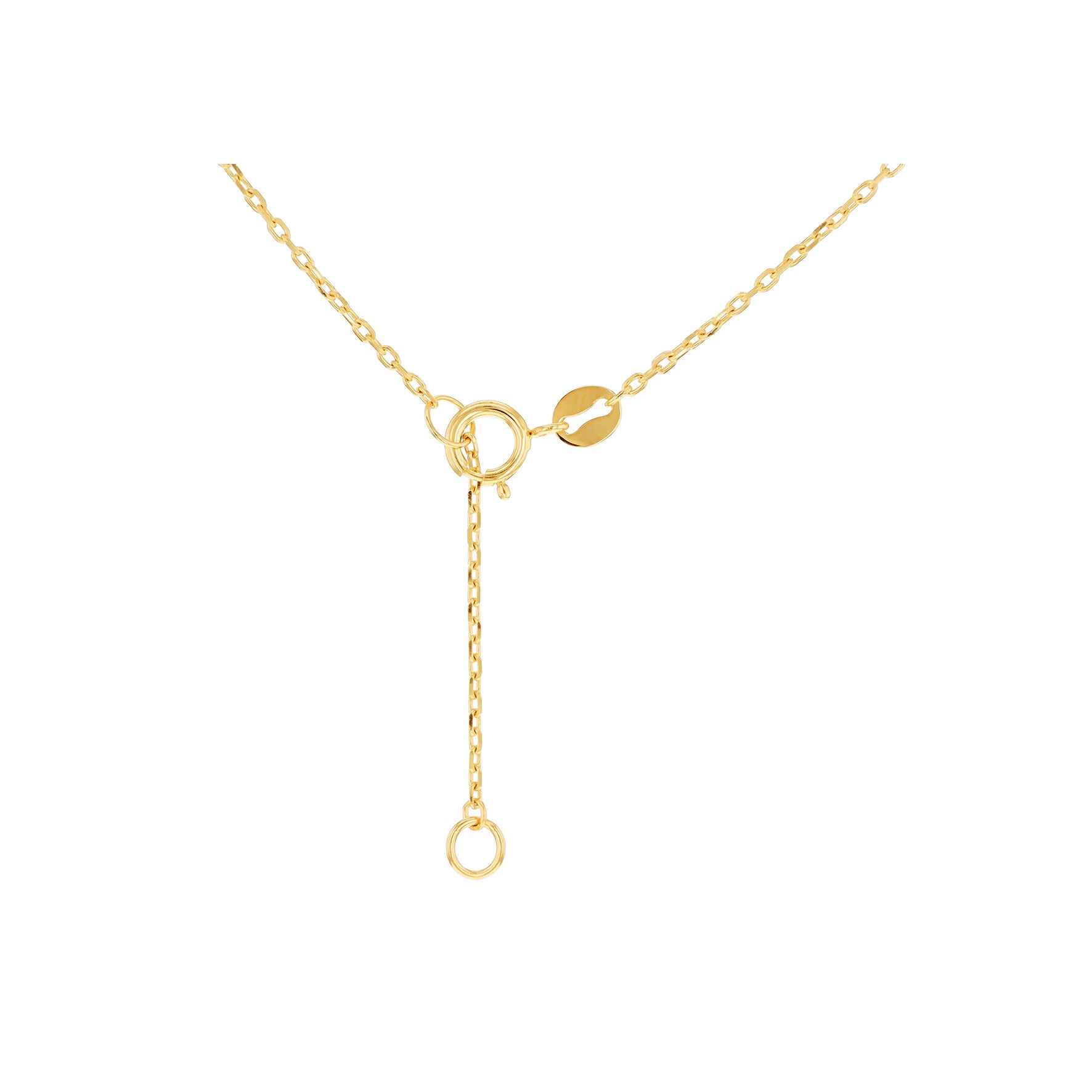 9ct Yellow Gold Black Onyx 'Clover' Diamond Cut Ball Necklace