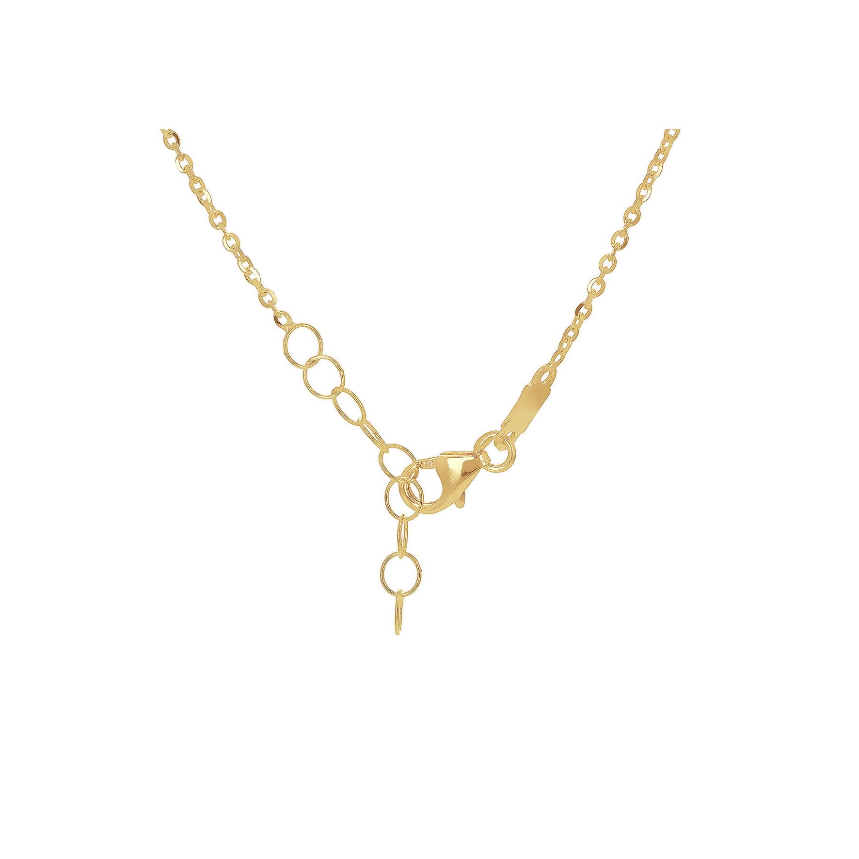 9ct Yellow Gold Petal Mother Of Pearl Necklace