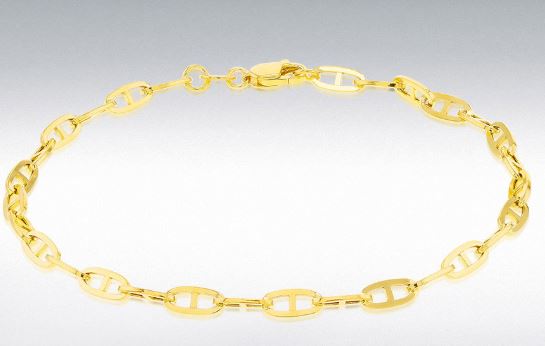 9ct Yellow Gold Square Rambo Bracelet