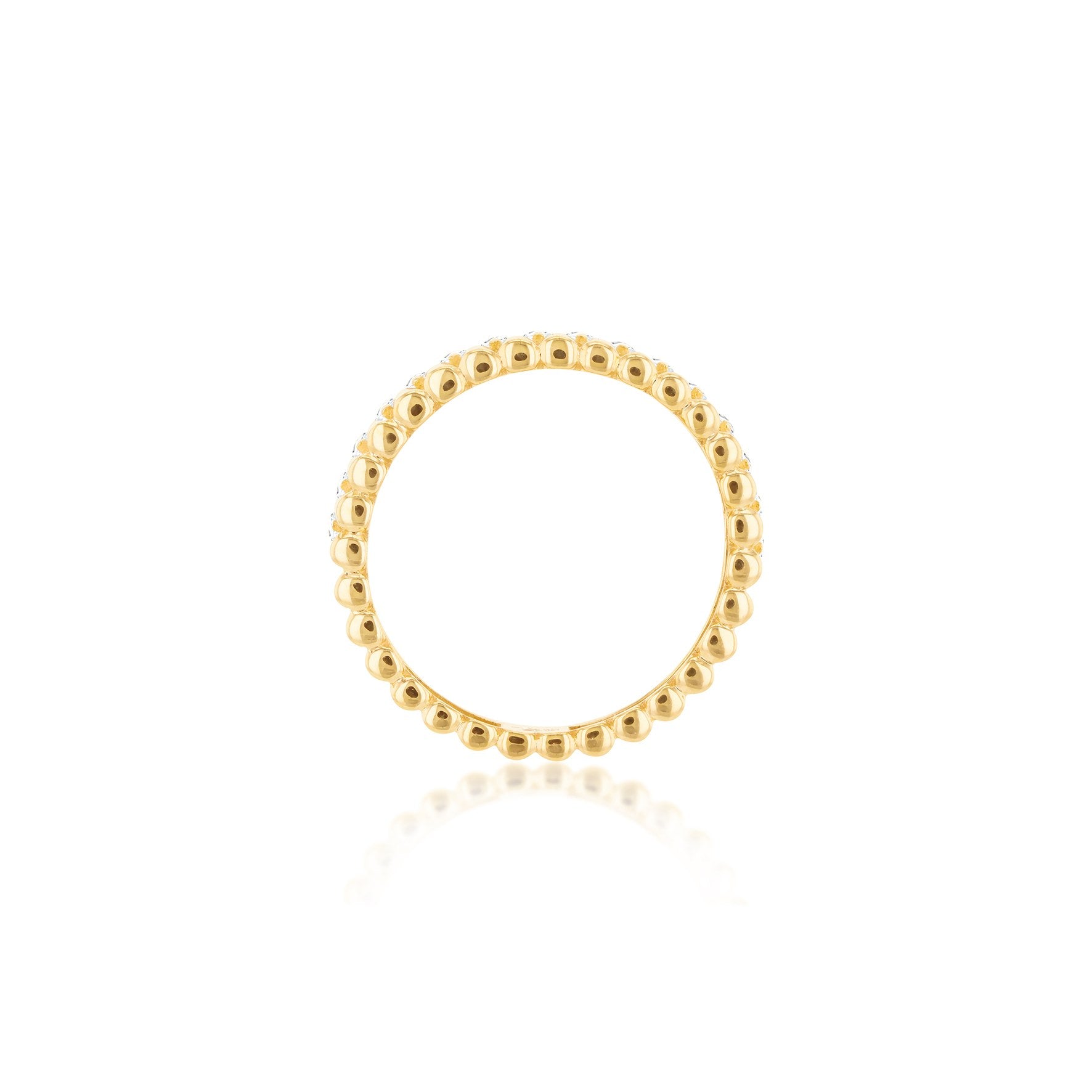 9ct Yellow Gold Linear Cubic Zirconia Band Ring
