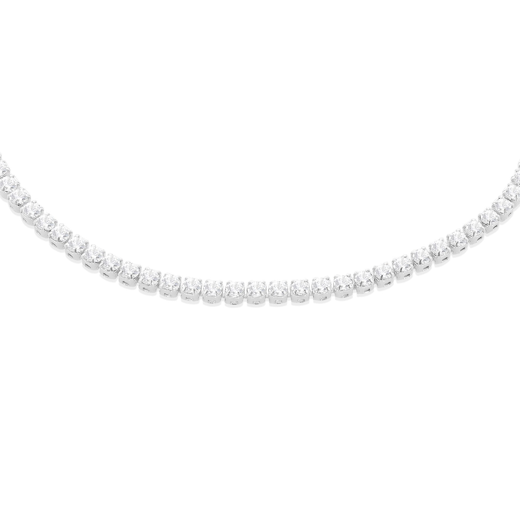 9ct White Gold Flexi CZ Tennis Bracelet