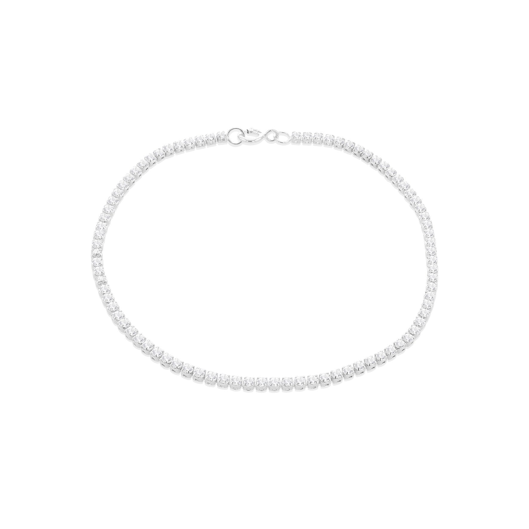 9ct White Gold Flexi CZ Tennis Bracelet