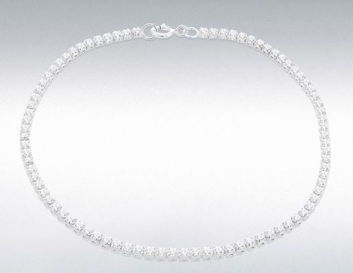 9ct White Gold Flexi Cubic Zirconia Tennis Bracelet