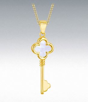 9Y MOP  Clover Key Pndt 16-18'