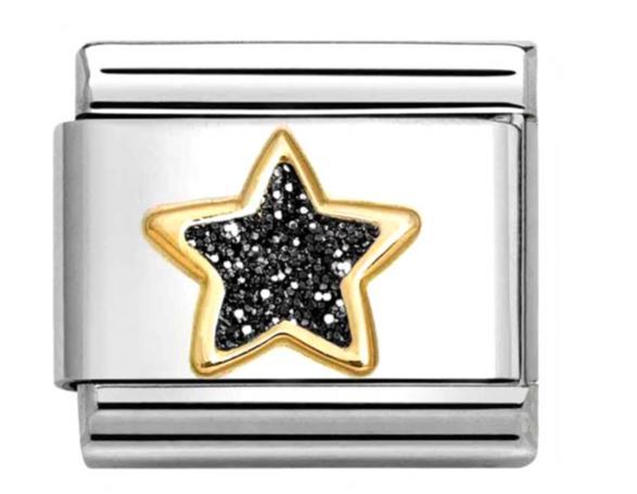 Nomination Composable Classic Black Star Glitter Charm