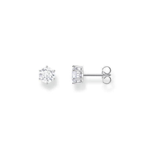 Thomas Sabo Sterling Silver Round 6 Claw Set CZ Stud Earrings 6mm