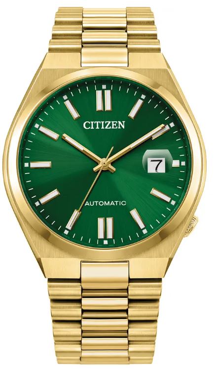 Citizen Tsuyosa Automatic - Green Dial, Yellow Gold Bracelet, 40mm