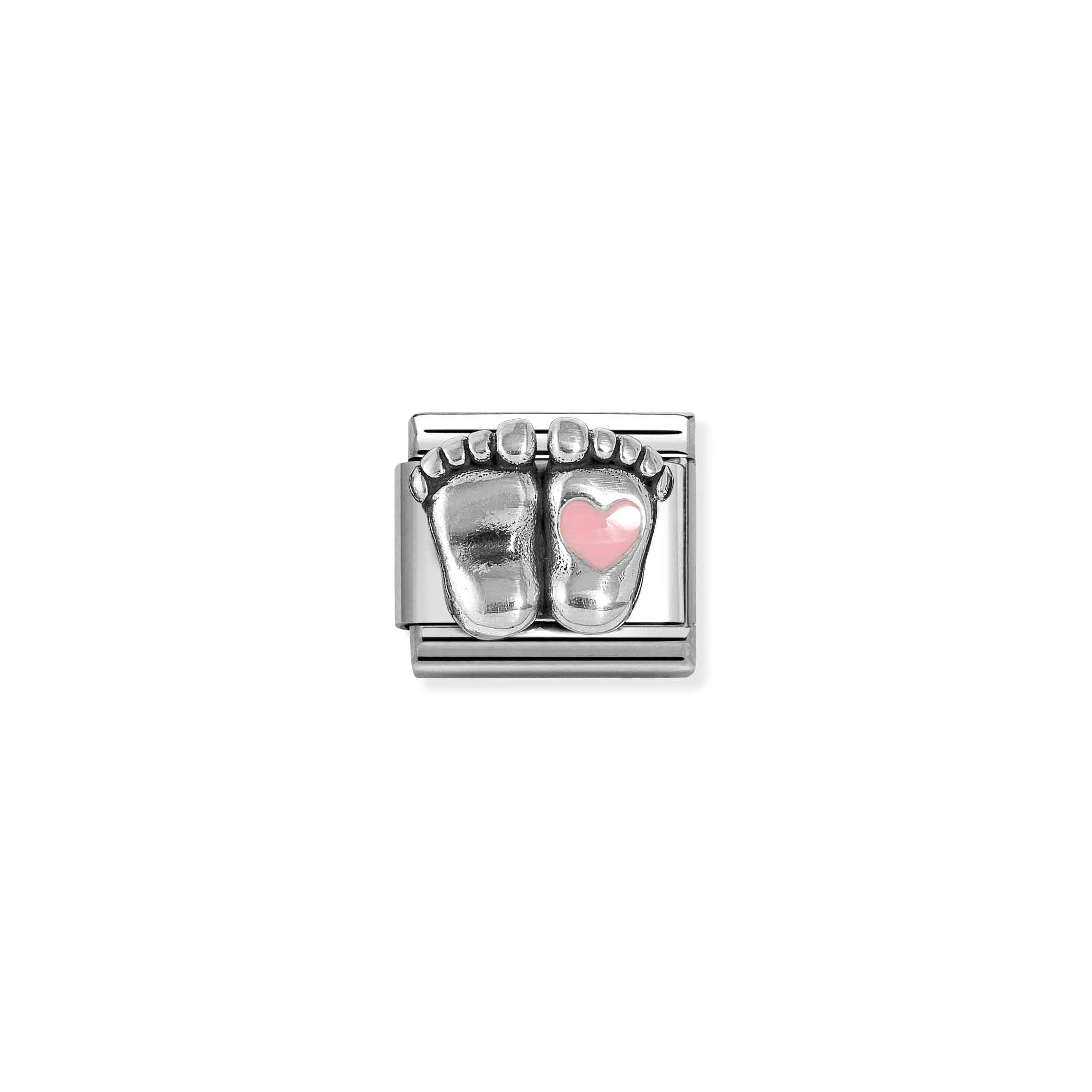 Nomination Composable Classic Pink Feet Charm Link