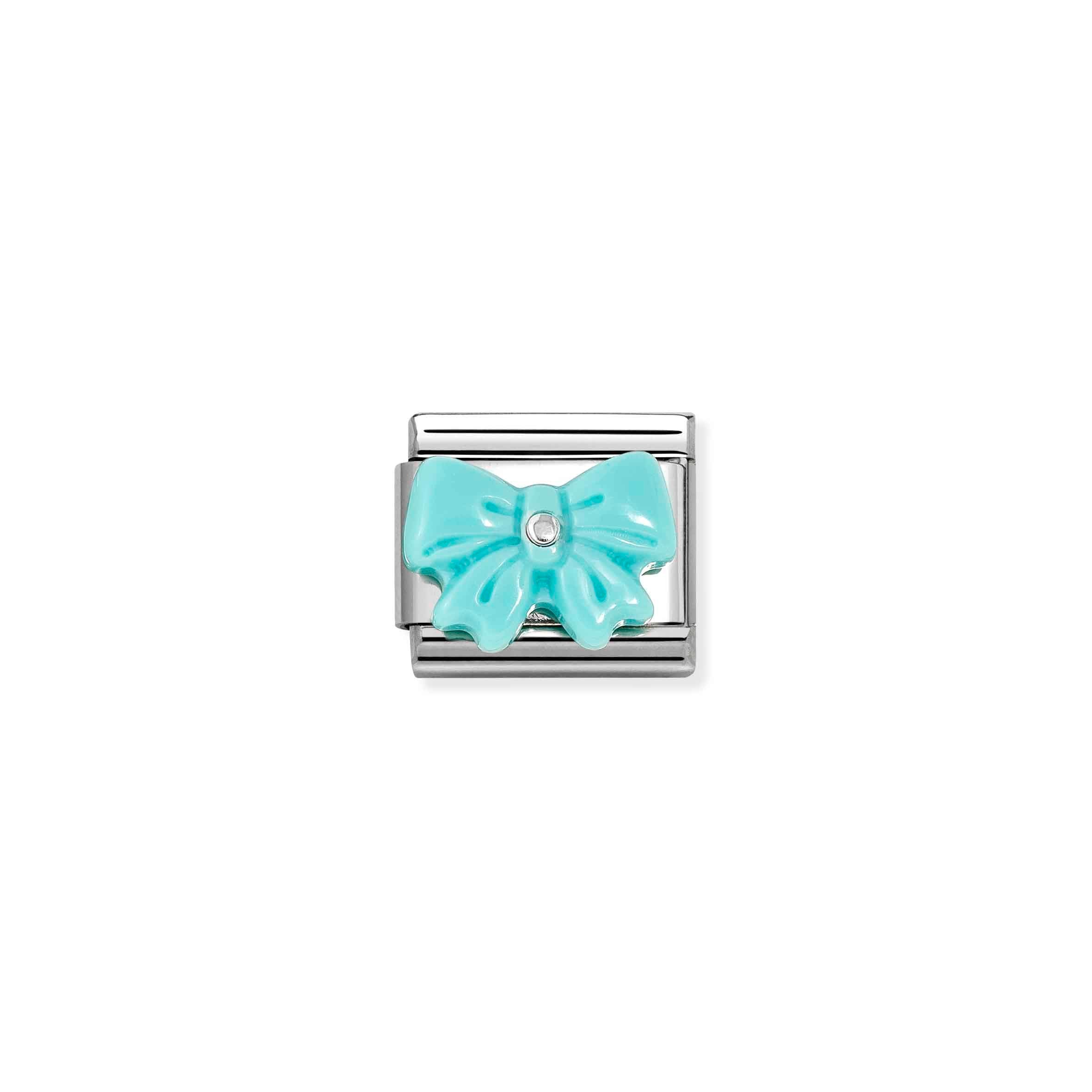 Nomination Composable Classic Turquoise Resin Bow Link