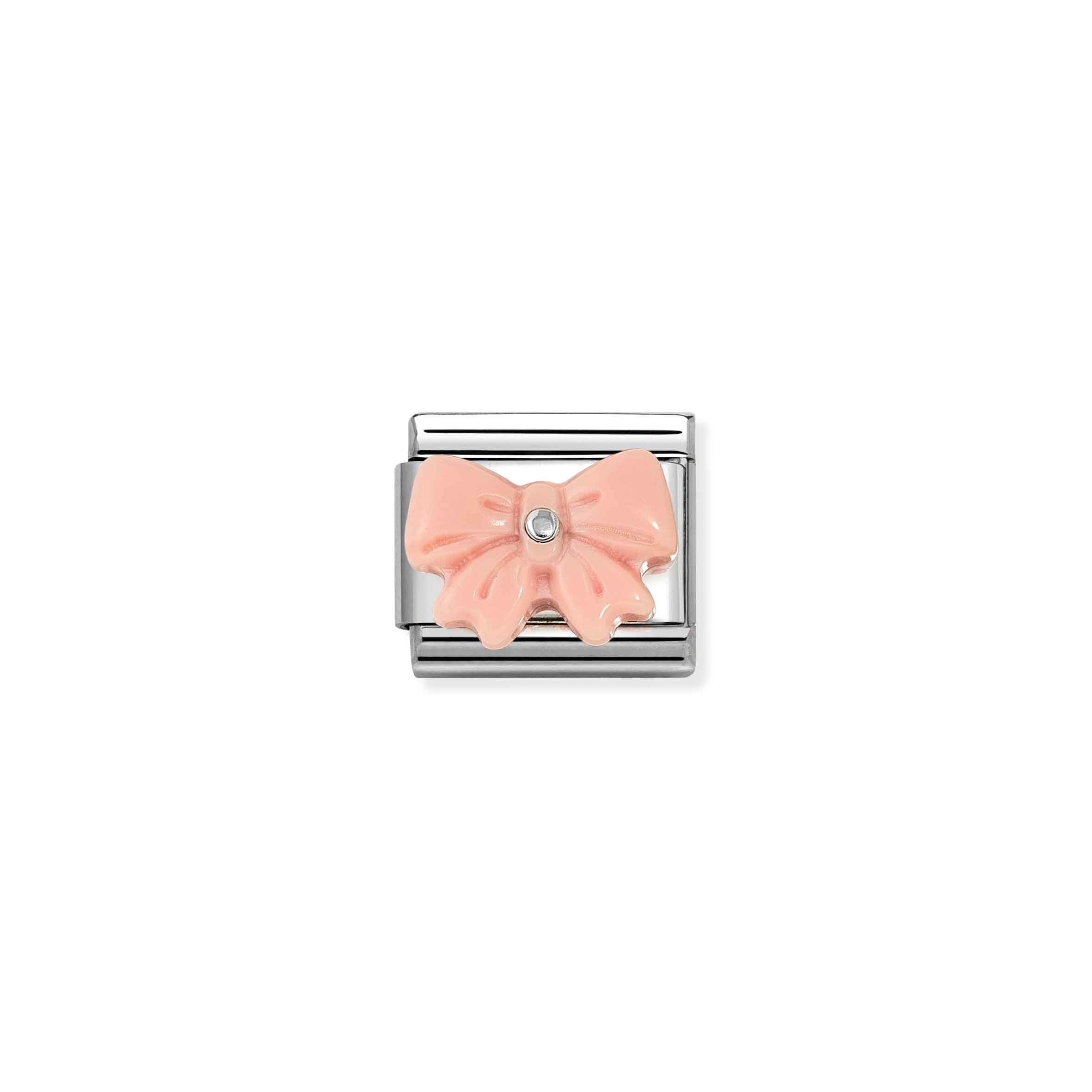 Nomination Composable Classic Pink Bow Link Charm