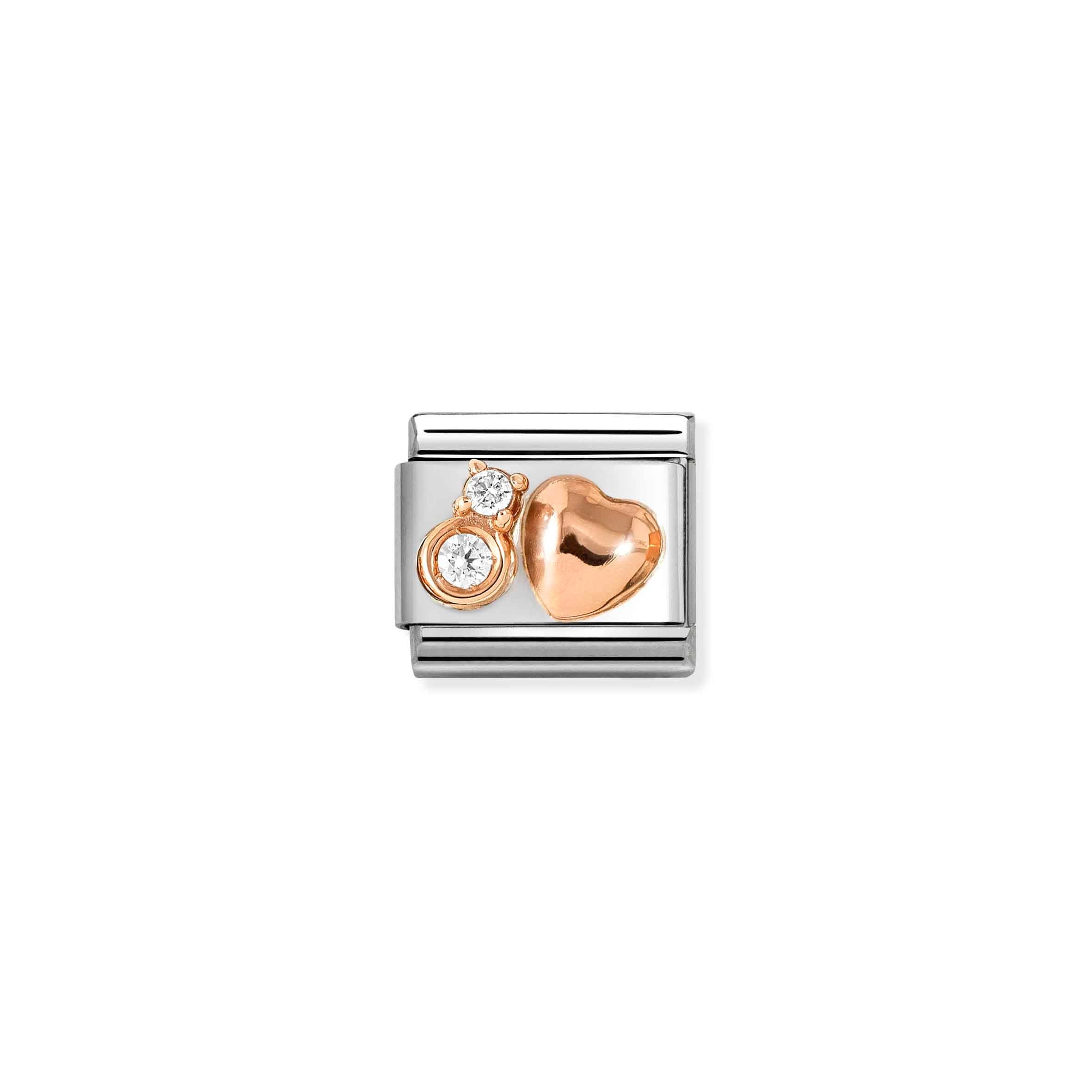 Nomination Composable Classic White Rounded Heart Charm