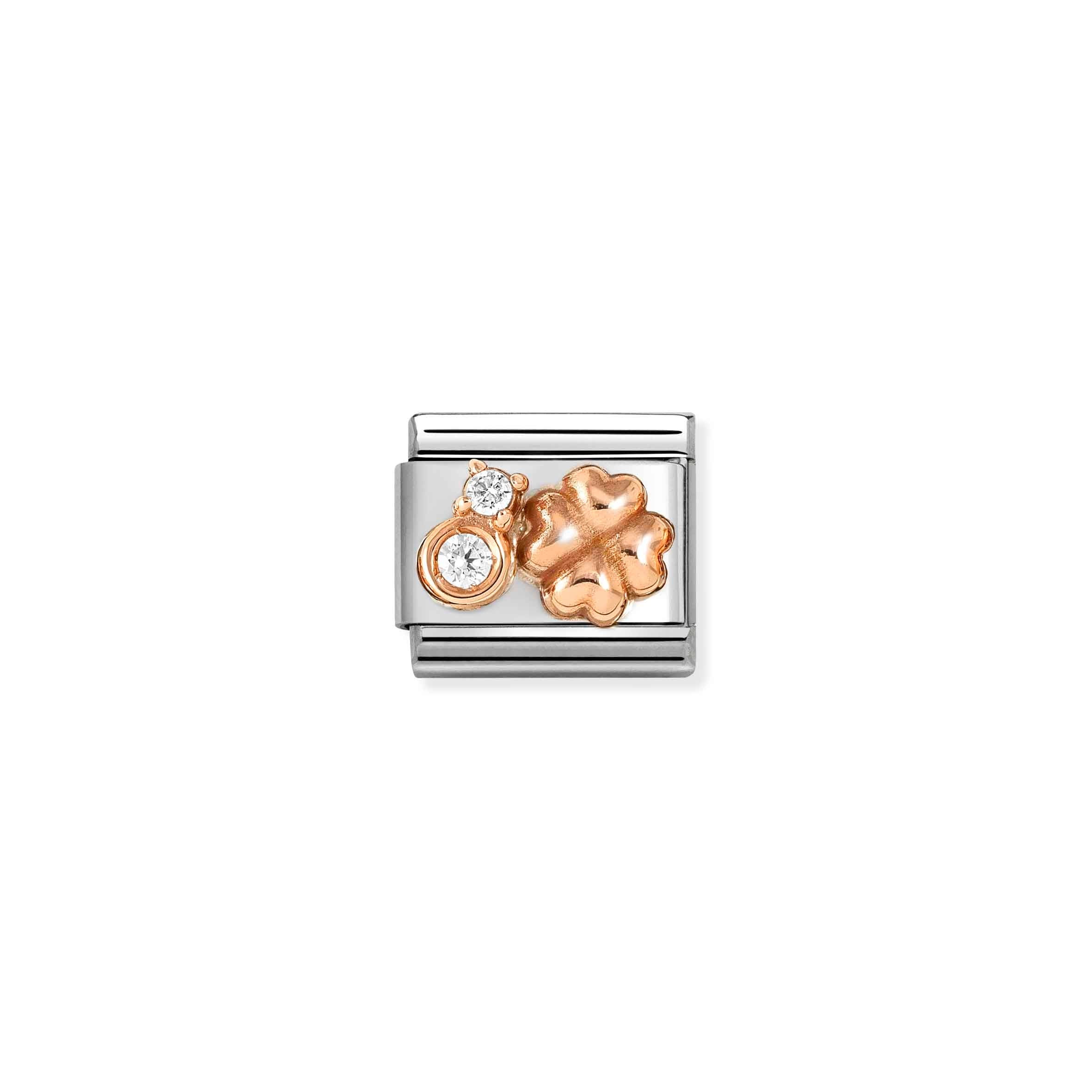Nomination Composable Classic Rose Gold & CZ Clover Charm