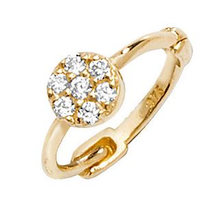 9ct Yellow Gold Single Cubic Zirconia Marquis Earring