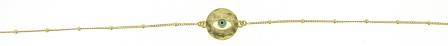 9ct Yellow Gold Open Evil Eye Disc Bracelet