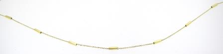 9ct Yellow Gold Seven Gold Nugget Station Necklace