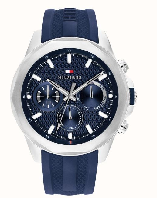 Tommy Hilfiger Mens Lars Chronograph Blue 46 mm watch Watch