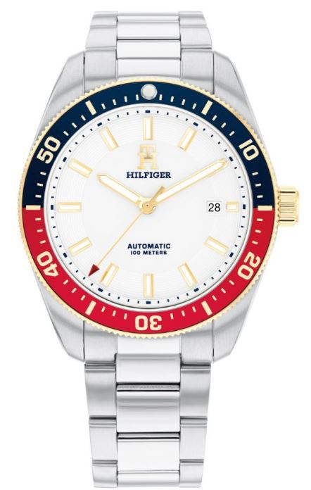 Tommy Hilfiger Mens TH85 Automatic White 40 mm watch Bracelet