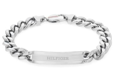 Tommy Hilfiger Mens Clash Silver Stainless Steel Bracelet