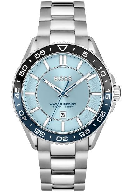 BOSS Mens Signature Automatic Black 44mm Watch